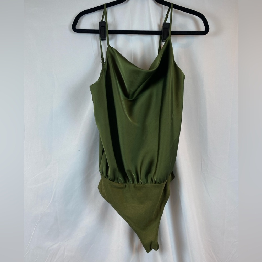 Green Draped Bodysuit